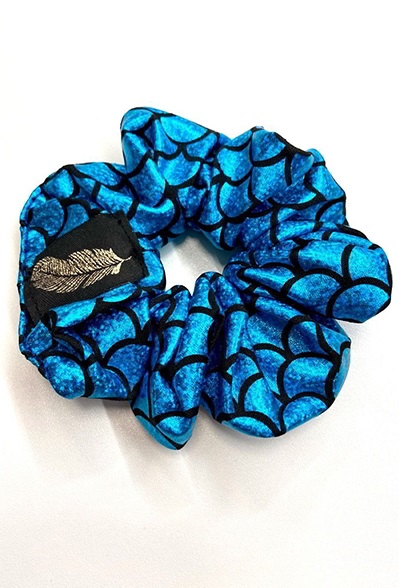 Turquoise Mermaid Scrunchie